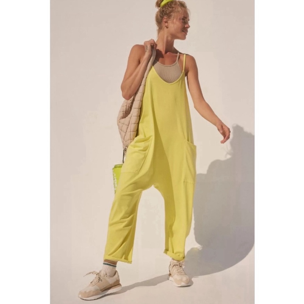 NWOT Free People Movement Hot Shot Onesie in Margarita Yellow size medium